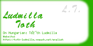 ludmilla toth business card